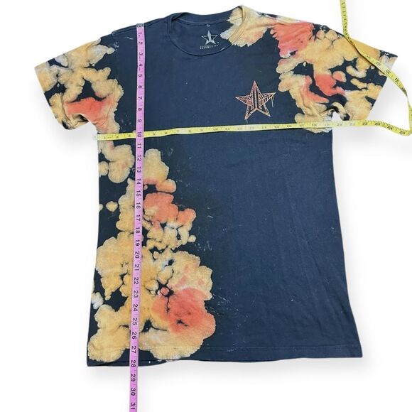JEFFREE STAR Fashion Black Bleach Tie Dye Graphic Star Tee Size Medium - Picture 4 of 4